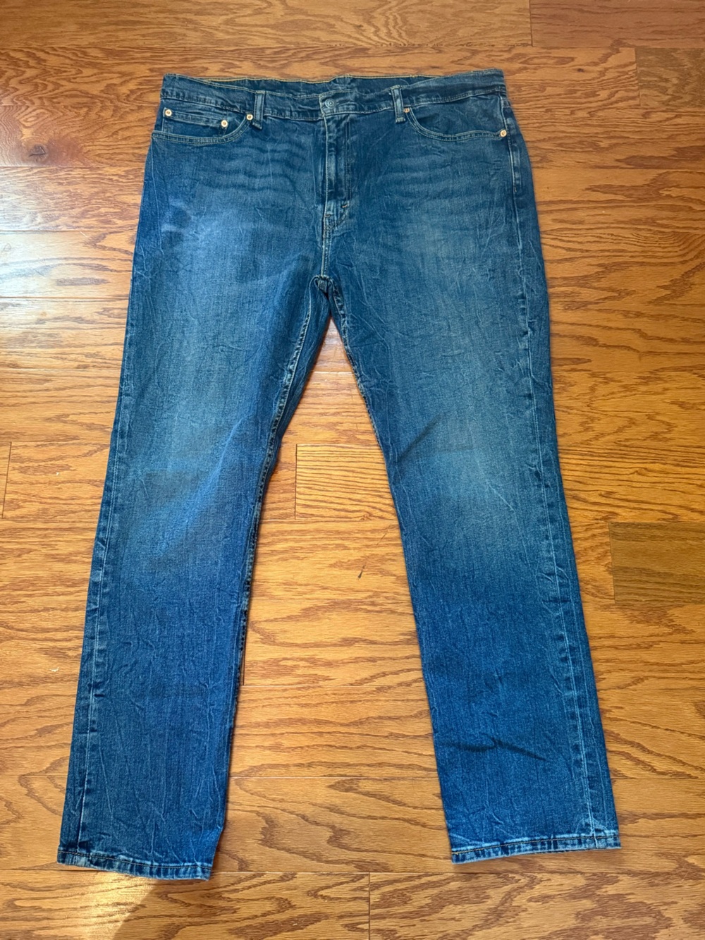 Vintage 90s Levi's Medium Wash Straight Leg Jeans Mens Sz 42x32 EUC